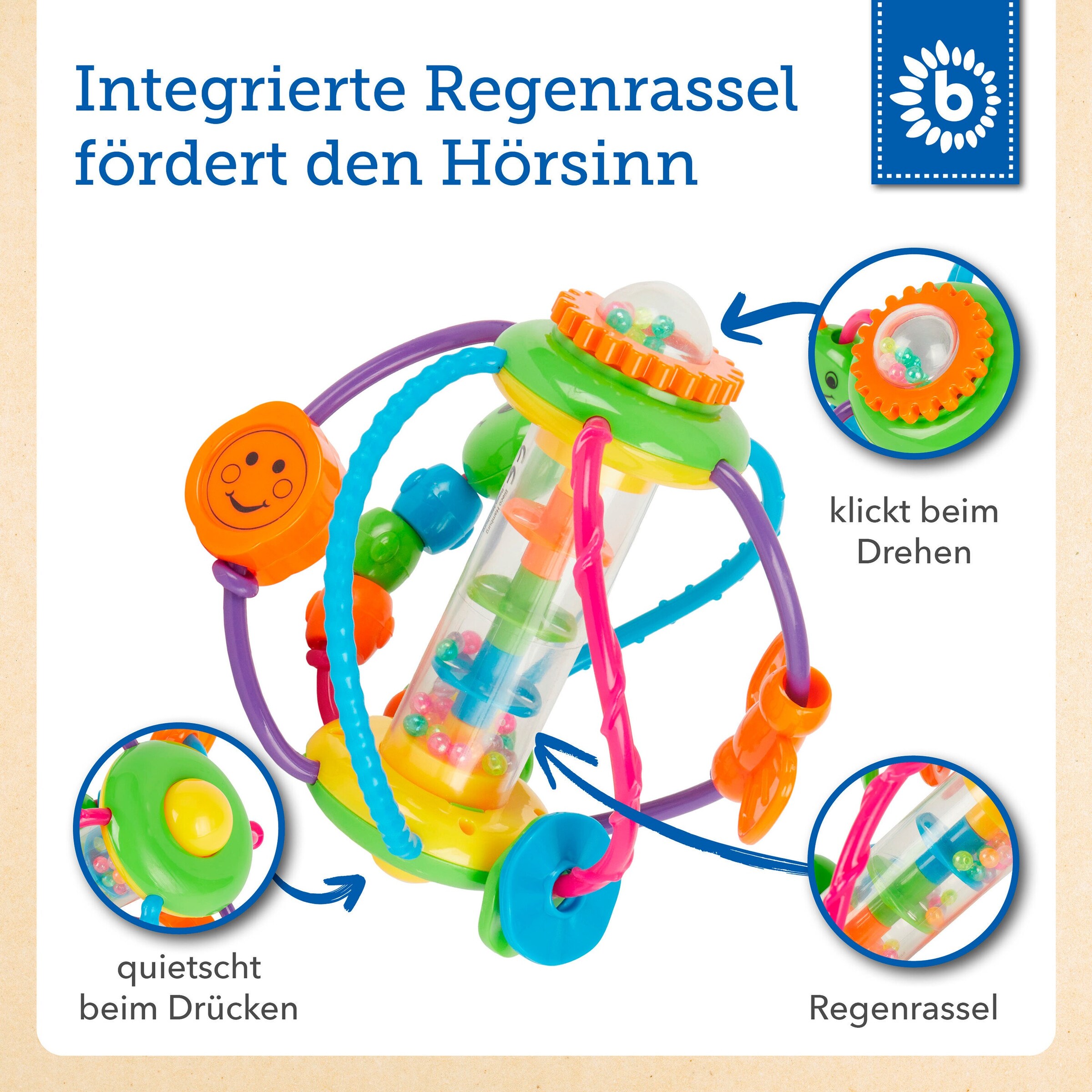 Bieco Motorikball Babys Mehrfarbig