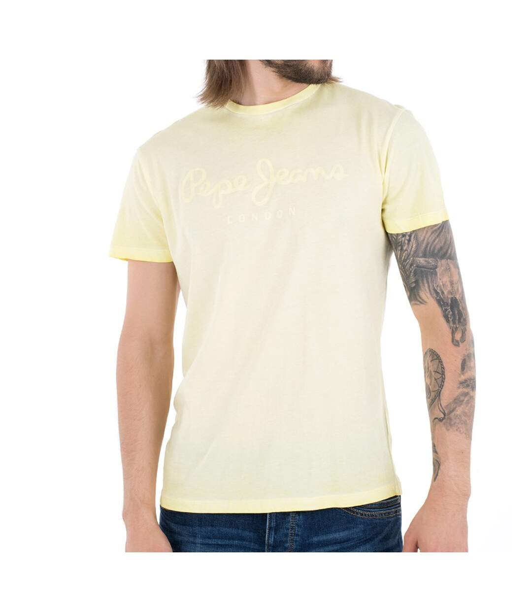 T-shirt Jaune Homme Pepe Jeans West