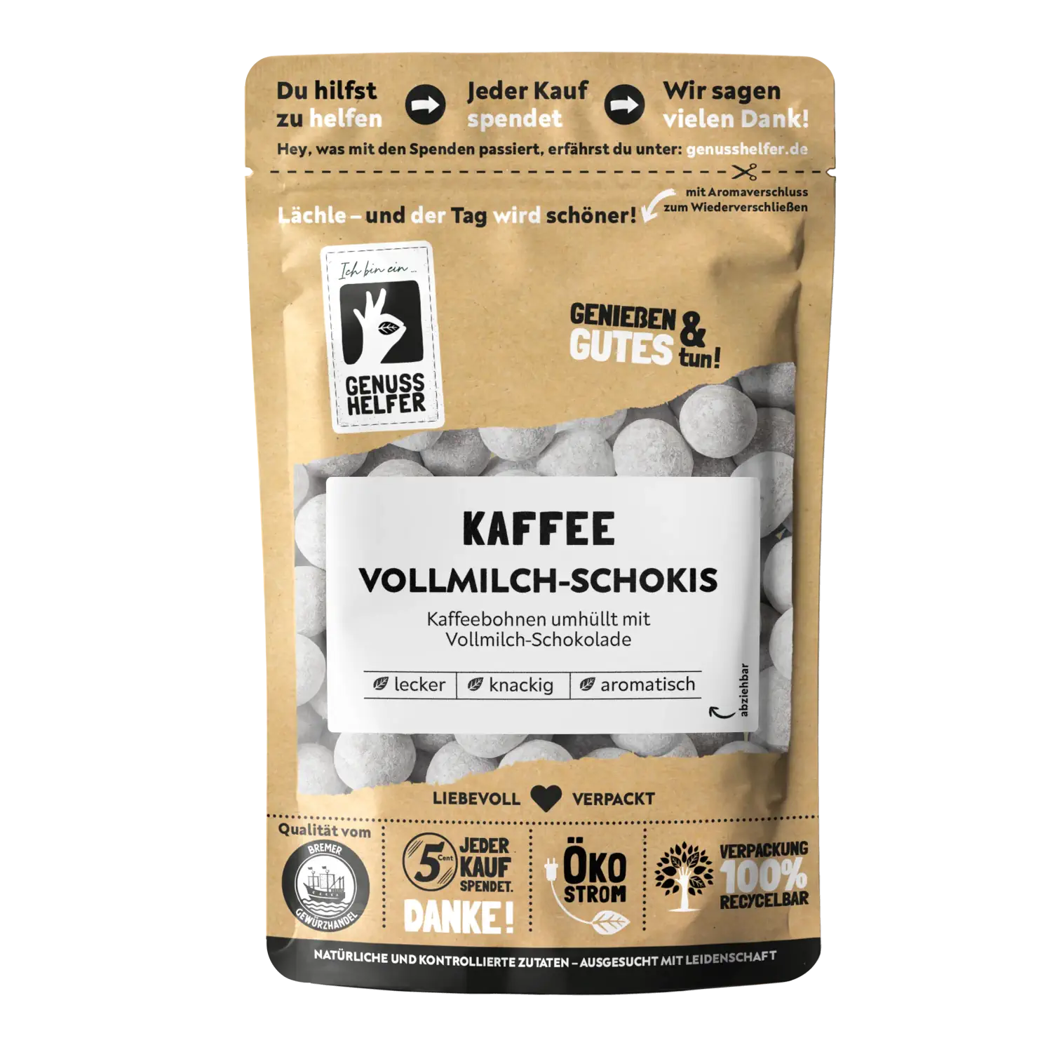 Kaffee Vollmilch Schokis
