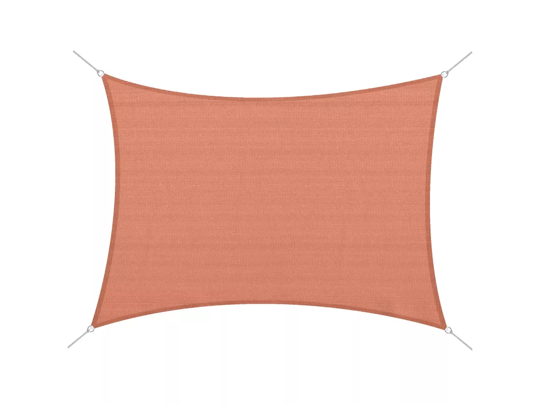 Voile d'ombrage rectangulaire 4 x 6 m toile solaire taud de soleil brique terracotta