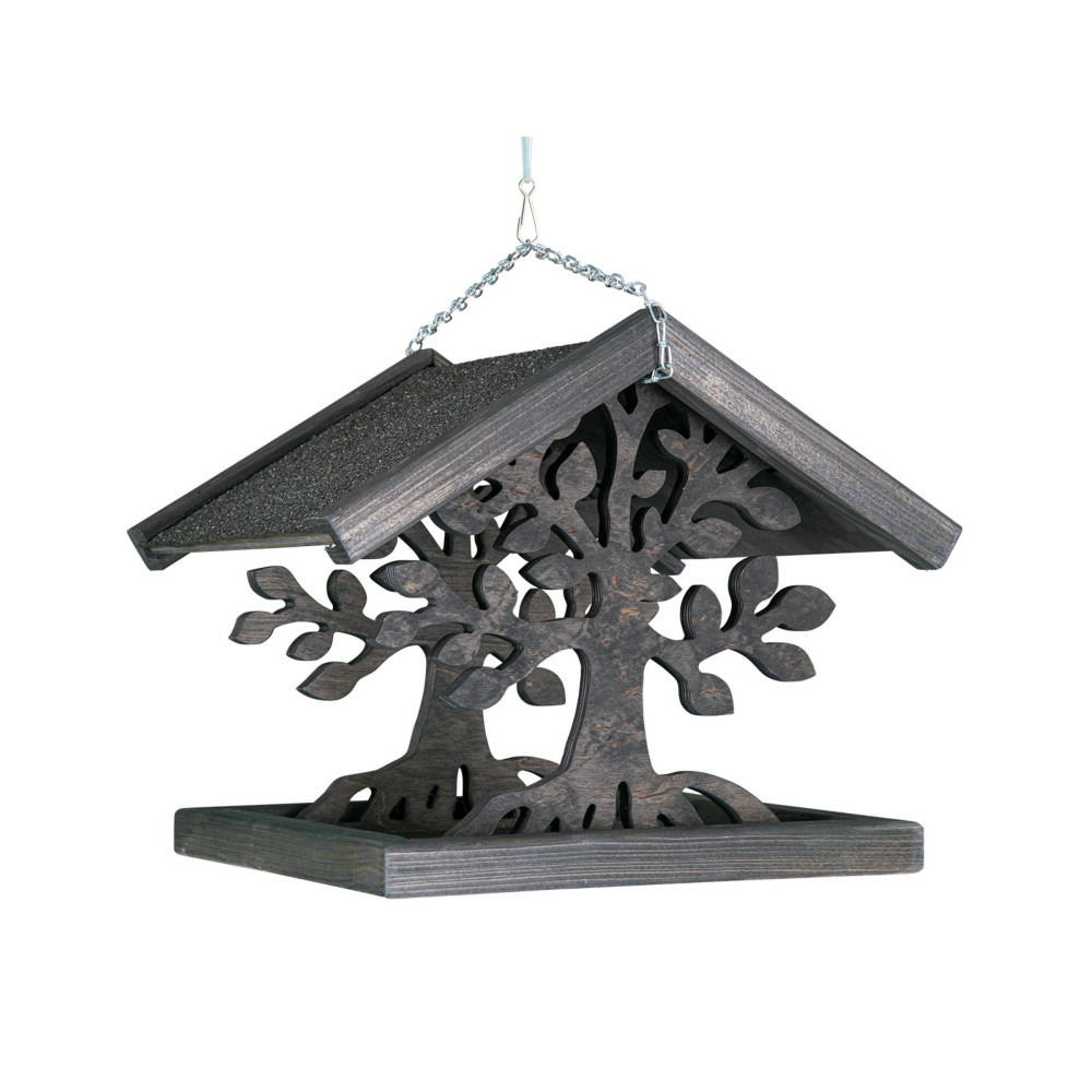 Mangeoire en bois pour oiseaux, magic, taille: 30 x 30 x 28 cm.