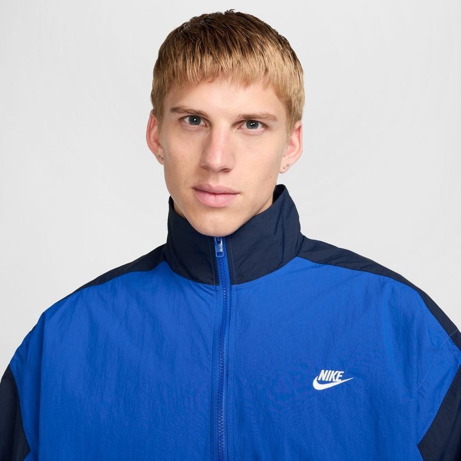Nike Veste Club Woven Oversized - Bleu/Bleu Foncé/Blanc