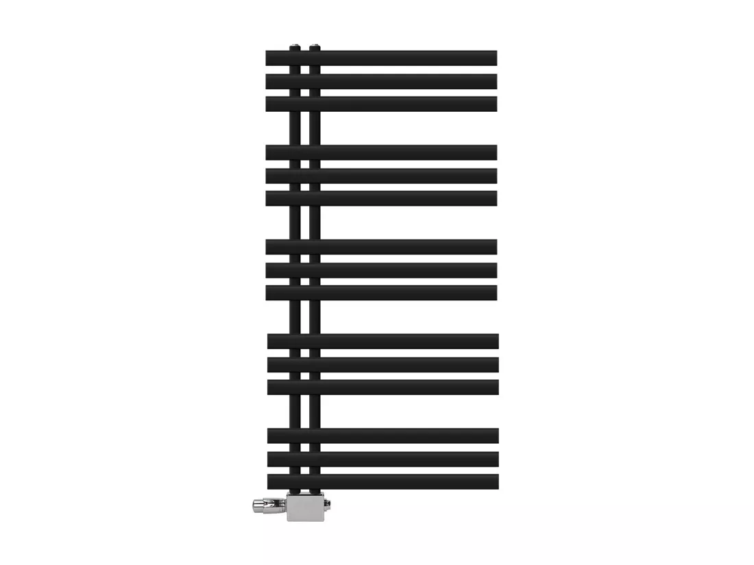 Iron EM Radiateur sèche-serviettes salle de bain en acier noir mat 600x1200 mm