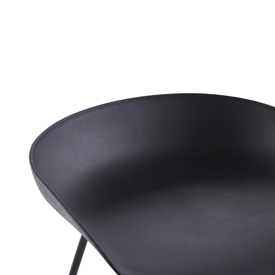 Set van 4 zwarte metalen barkrukken