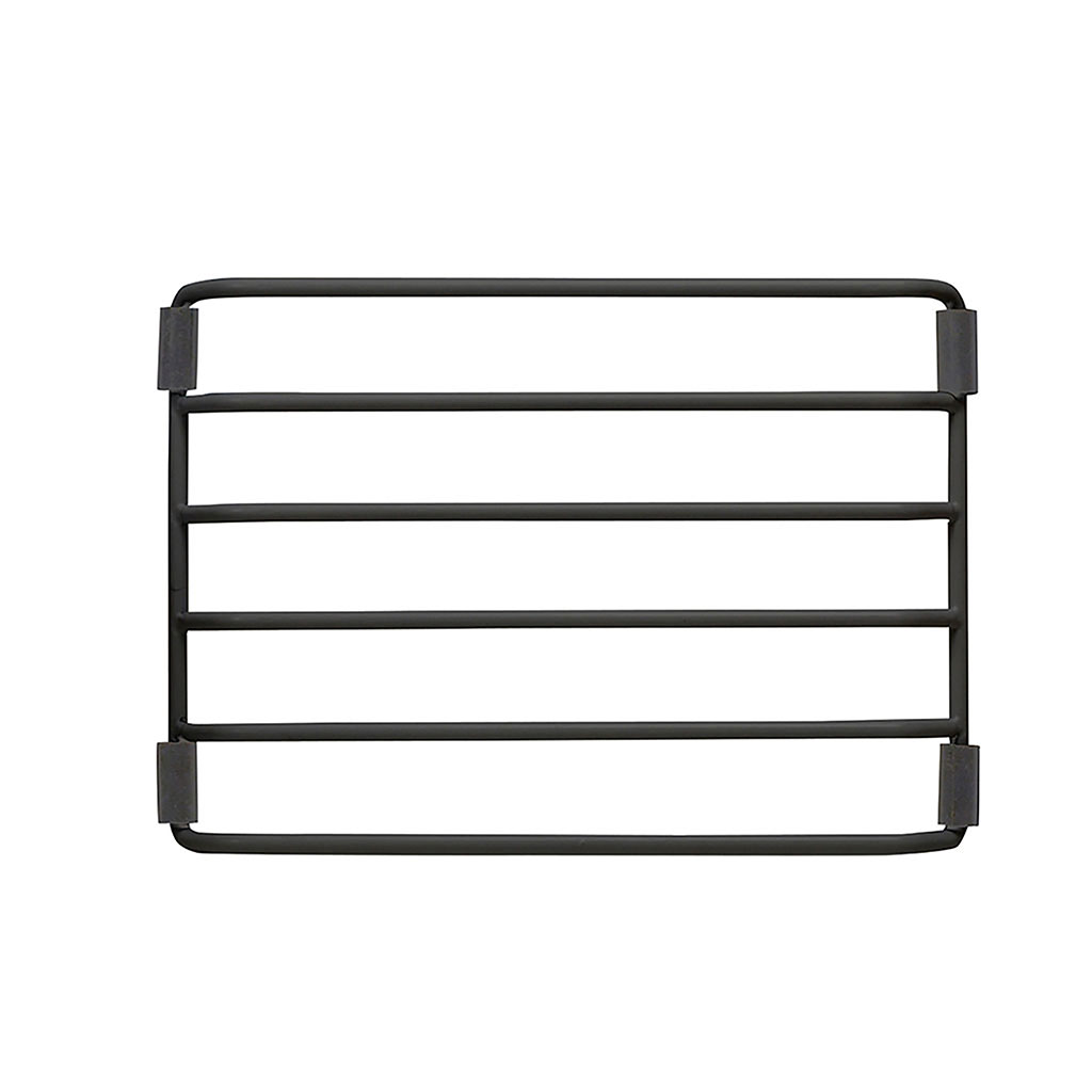 Dessous de plat en métal noir mat 24.5x17.5x11.5cm