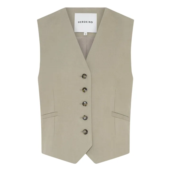 HERSKIND Veste Sans Manches Mister | Vert kaki clair