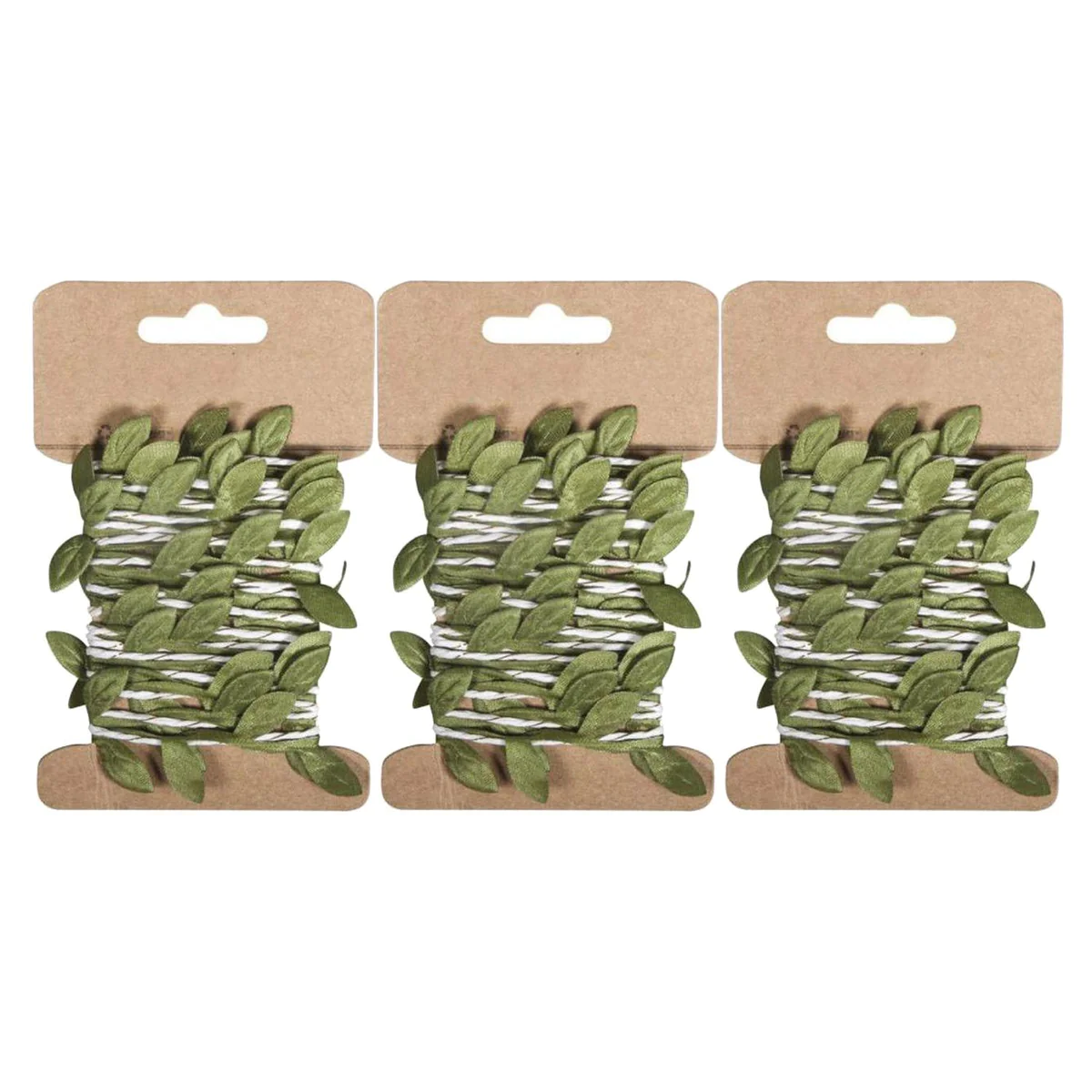 3 guirlandes de feuilles vertes en papier 2 m Rayher