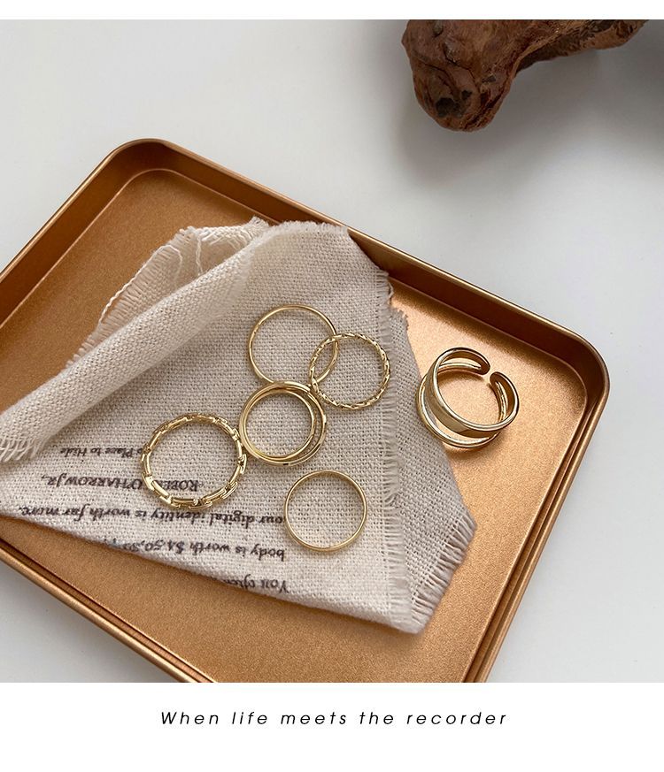 Taimi - Set van 7: Legering ring (diverse ontwerpen)