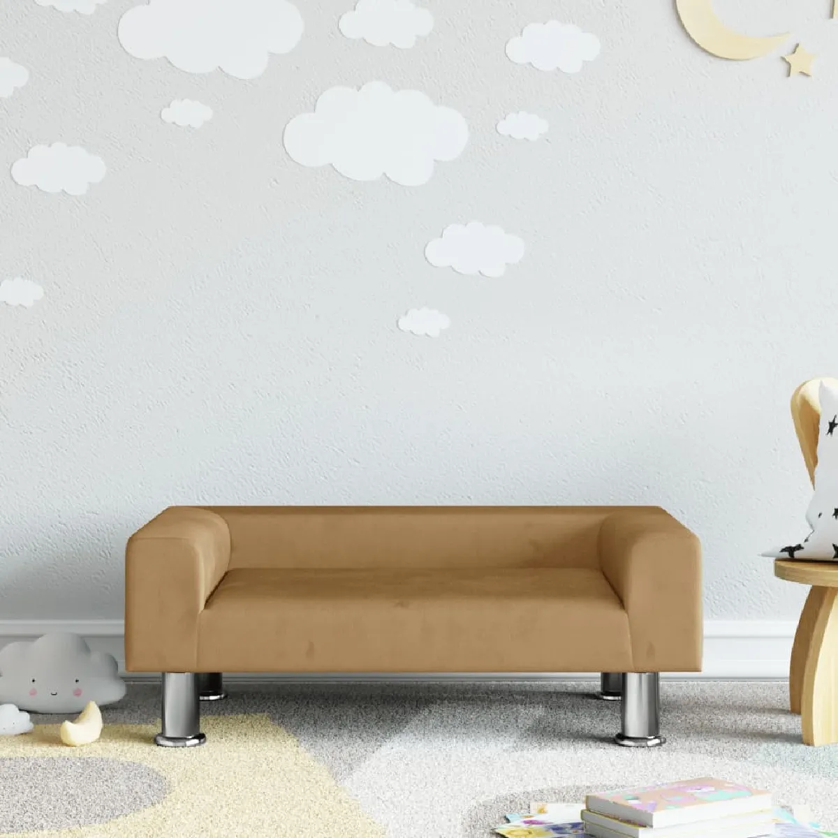 vidaXL Canapé enfant - Marron