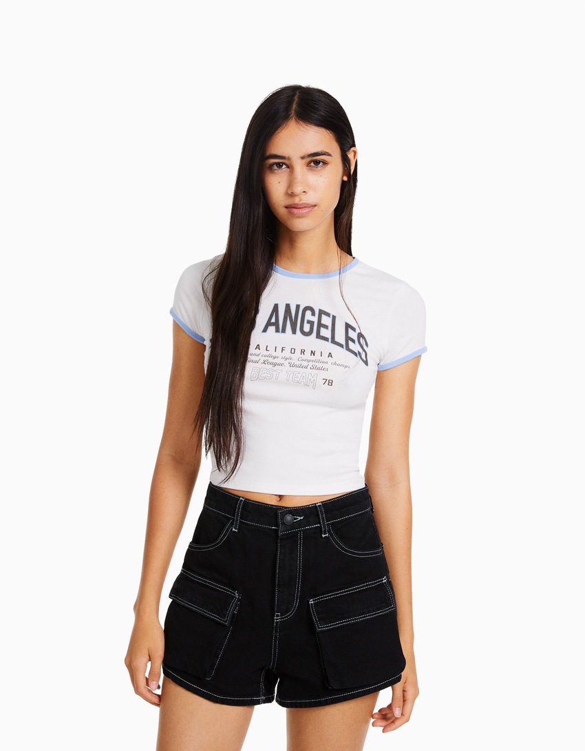 bermudas cargo de jeans