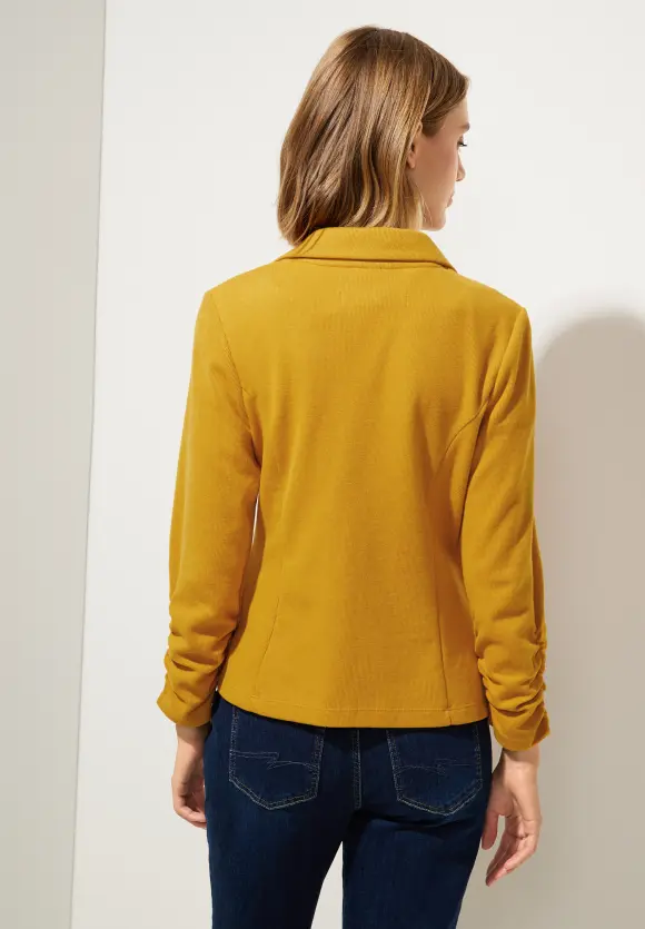 Basic Blazer mit Raffungen - tanned yellow