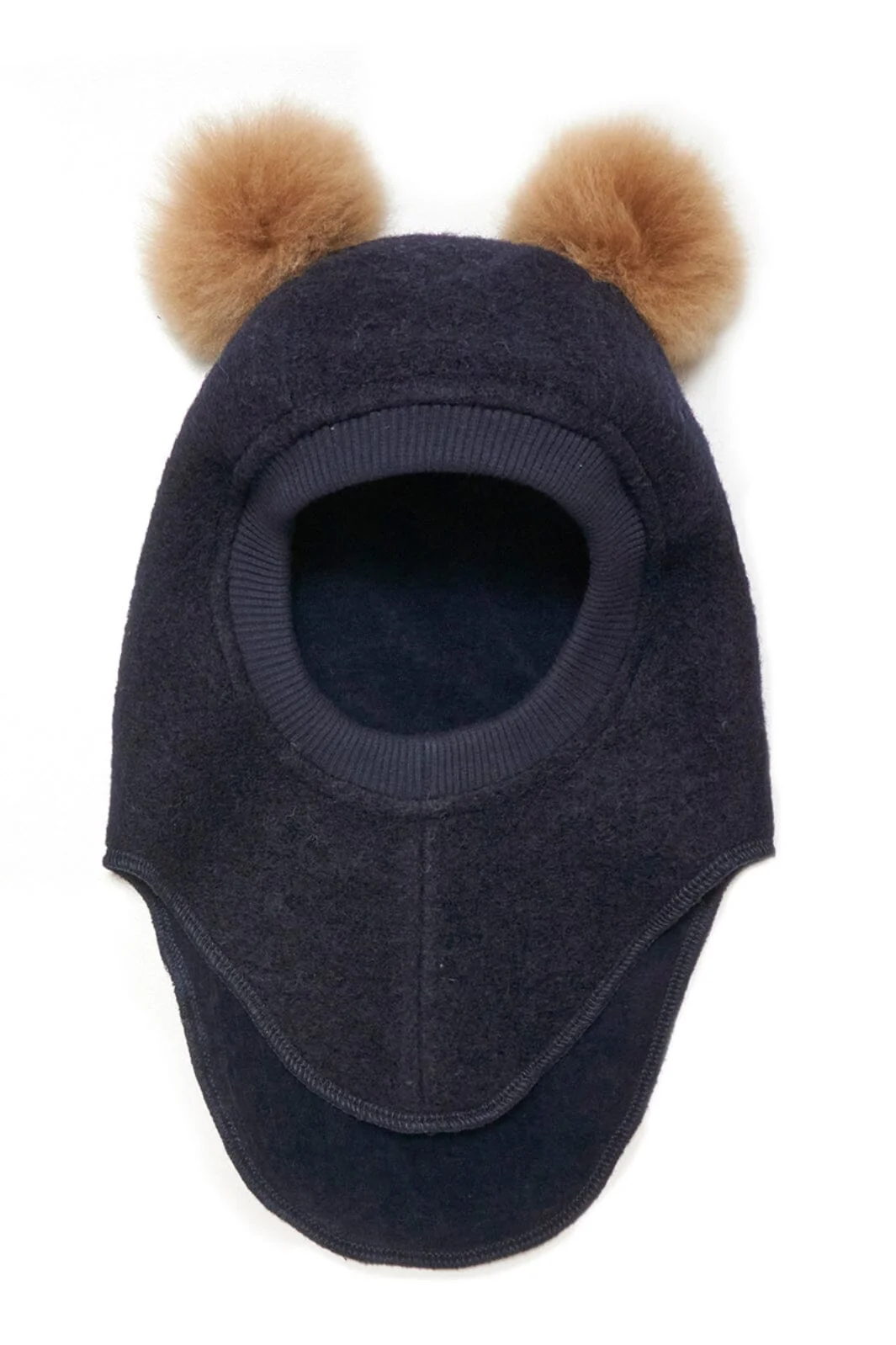Huttelihut Balaclava W. Alpaca Pompoms dark navy