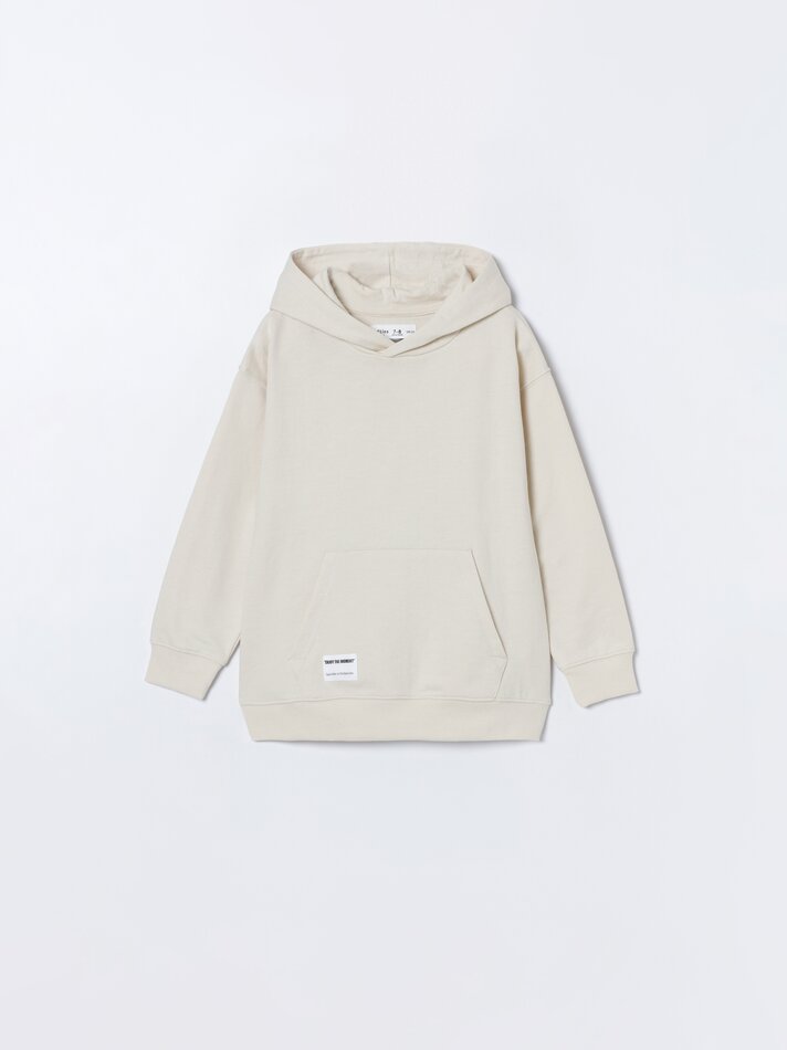 Moletom básico com capuz - Off-white