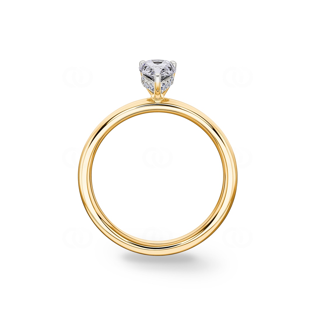 0.82ct Tropfen Solitärring 750/18 K Gelbgold
