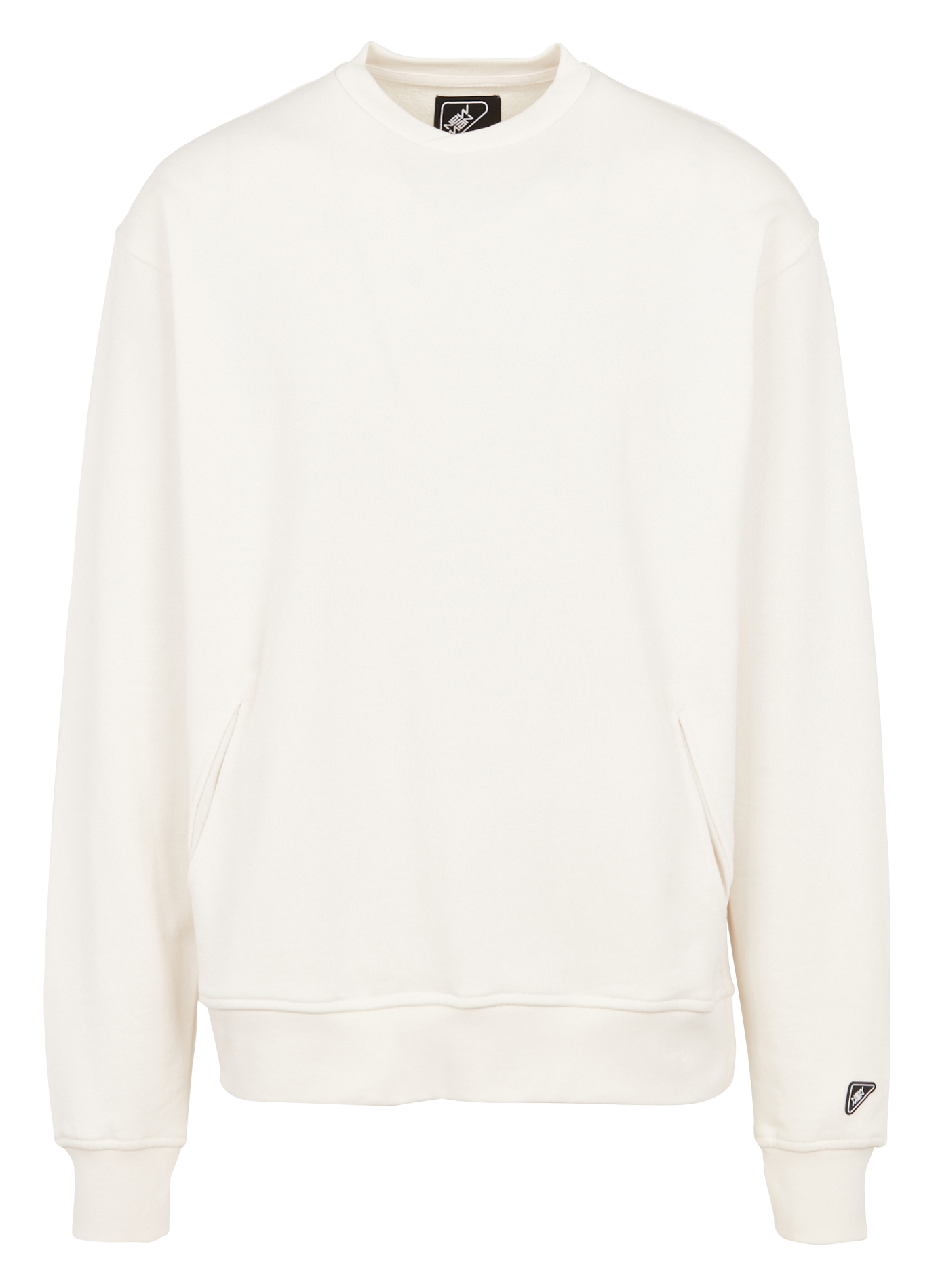 HORIZON - Sweat droit col rond en coton biologique | Beige
