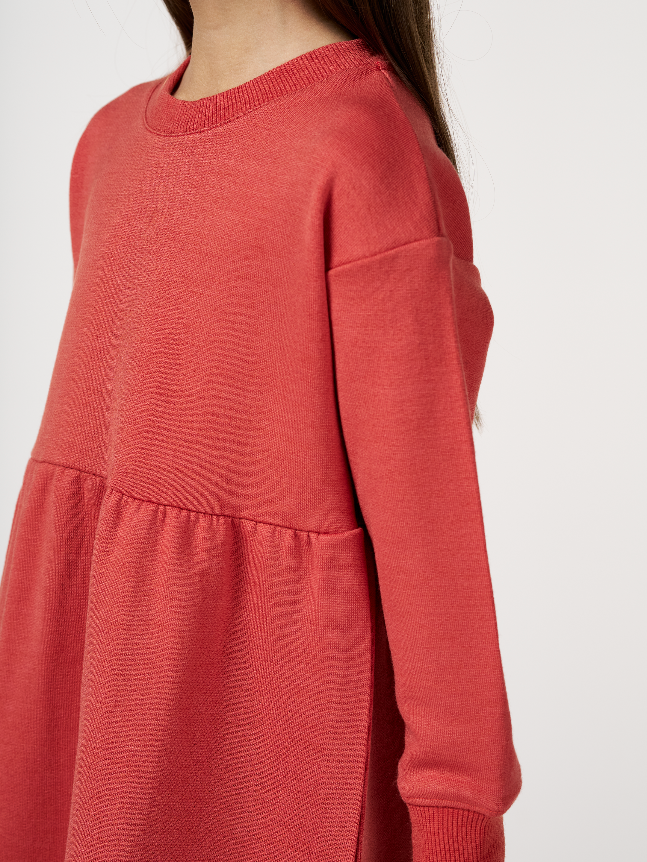 Sweatjurk in merinowol voor kinderen in Retro-rood