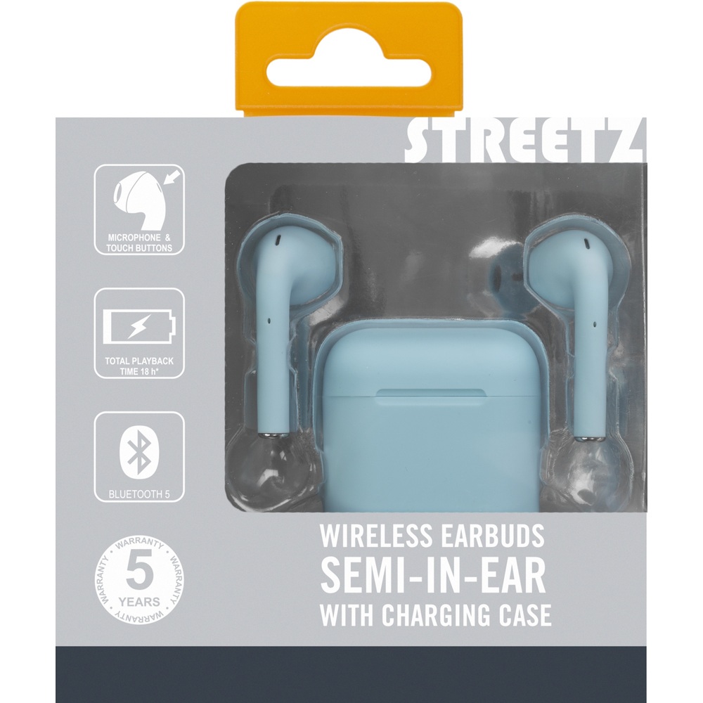 Streetz True Wireless Bluetooth-Ohrhörer Blau