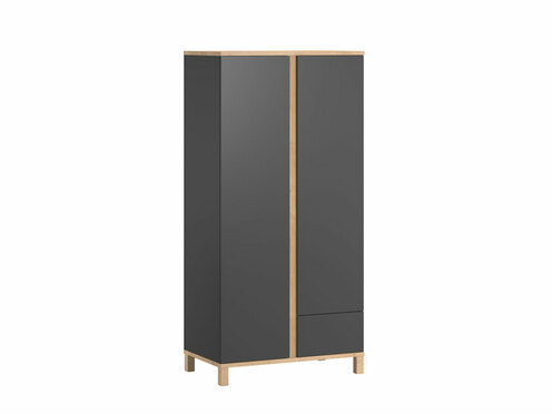 Armoire 2 portes ALTITUDE Graphite/Bois - VOX