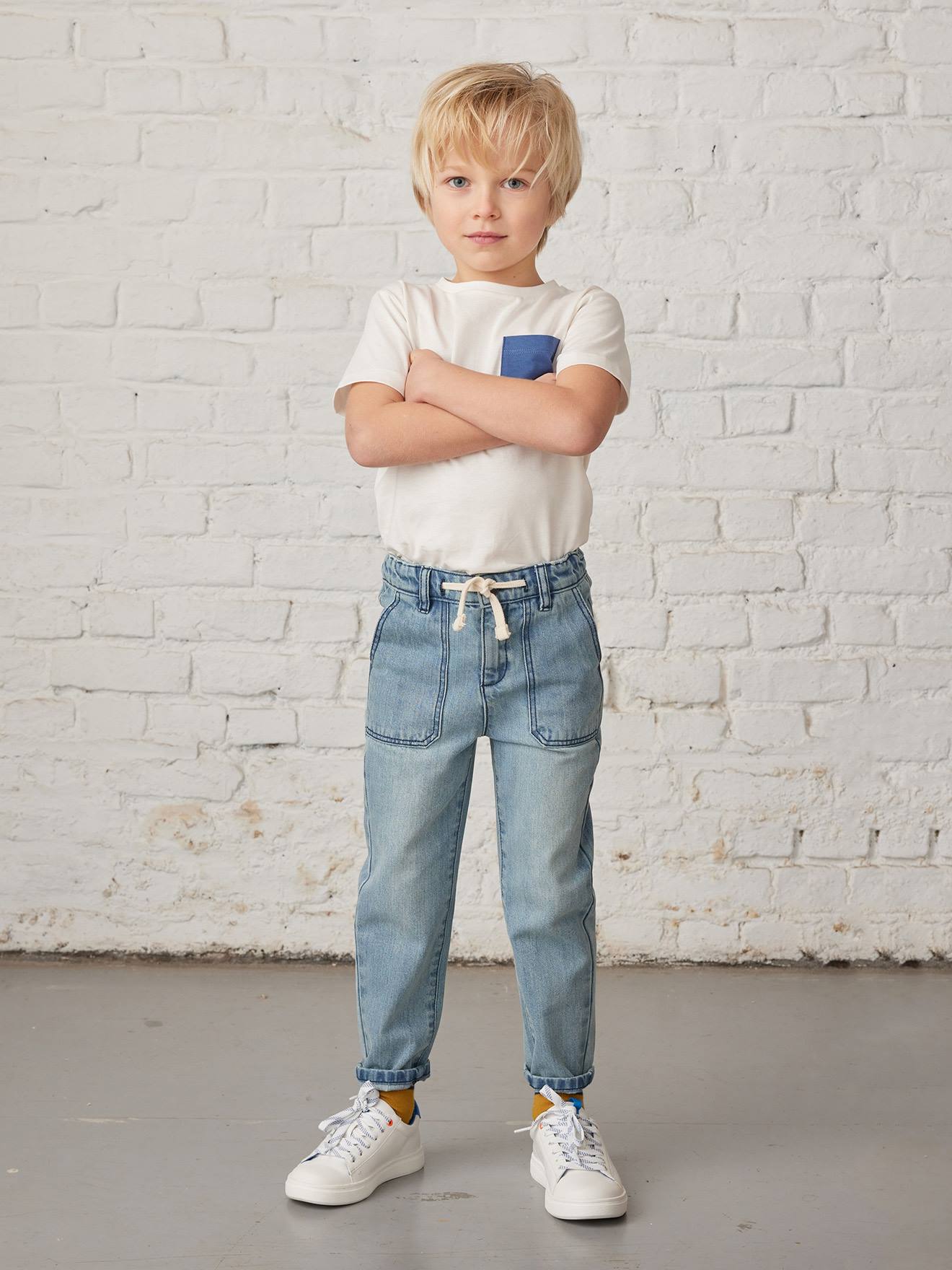 Calça jeans reta 