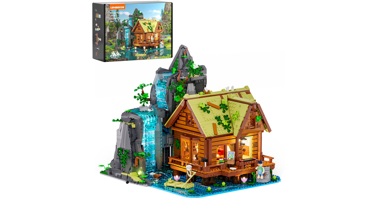 LumibricksRetro House - Waterfall Cabin Constructiespeelgoed  (L9083)