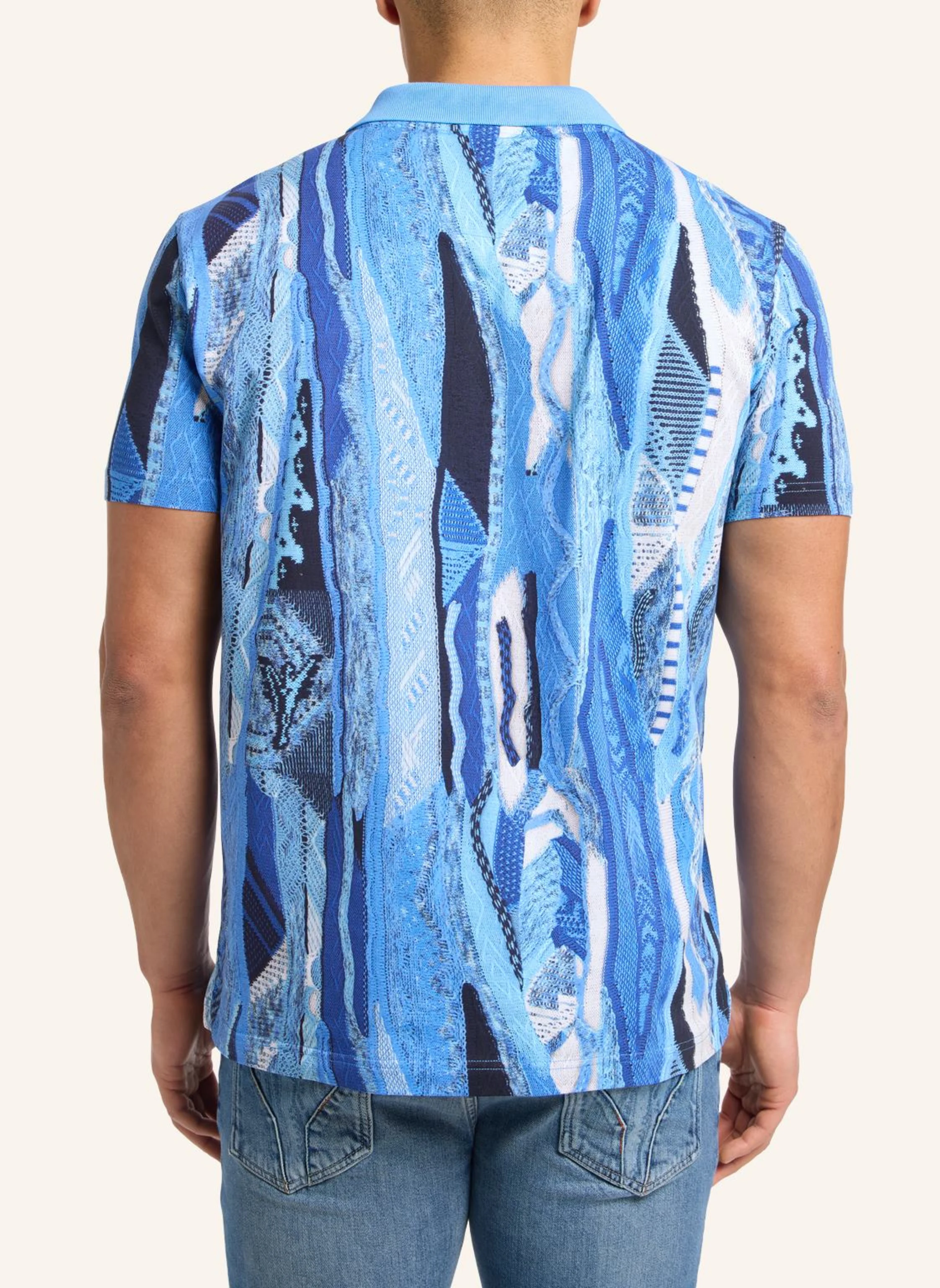 CARLO COLUCCI Poloshirt mit Knitprint EGG
