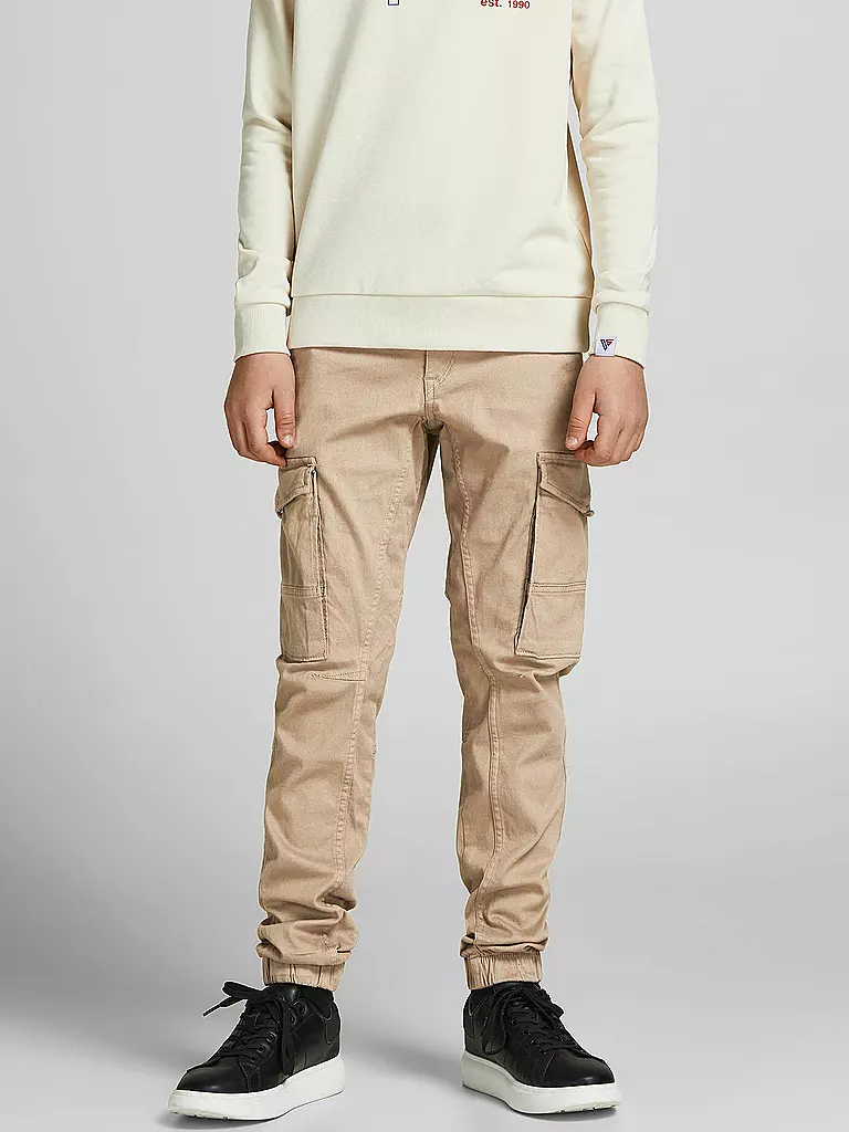 JACK & JONES Jungen Cargohose JPSTPAUL JJFLAKE beige
