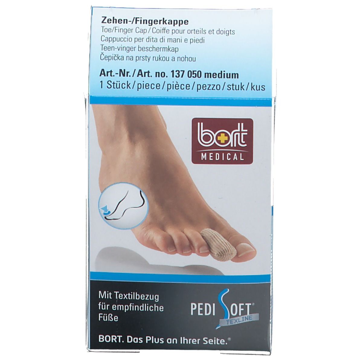 BORT PediSoft® TexLine Zehen-/Fingerkappe Gr. M