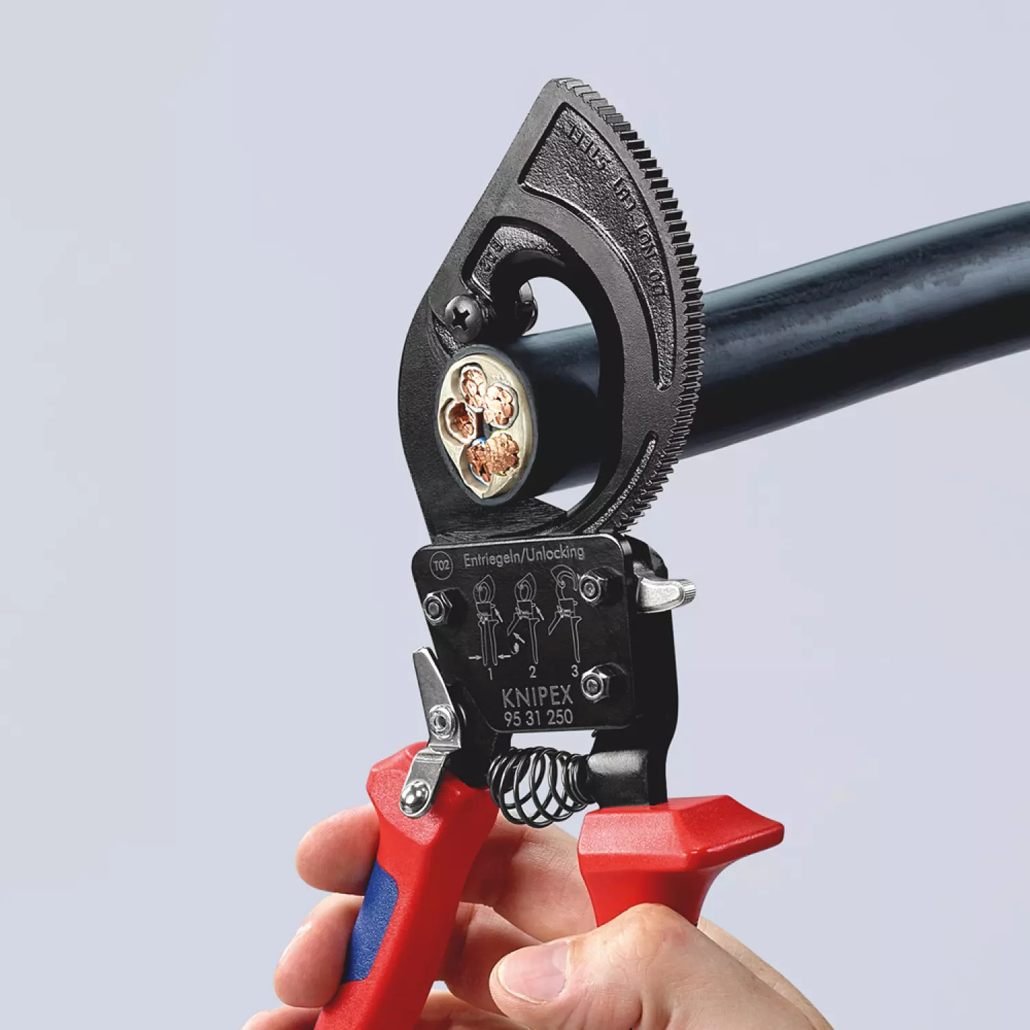Knipex 9531250 Kabelschaar ratelprincipe - 250mm