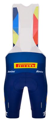 Cuissard Court Santini x Lidl Trek 2023 Fan Line Bleu