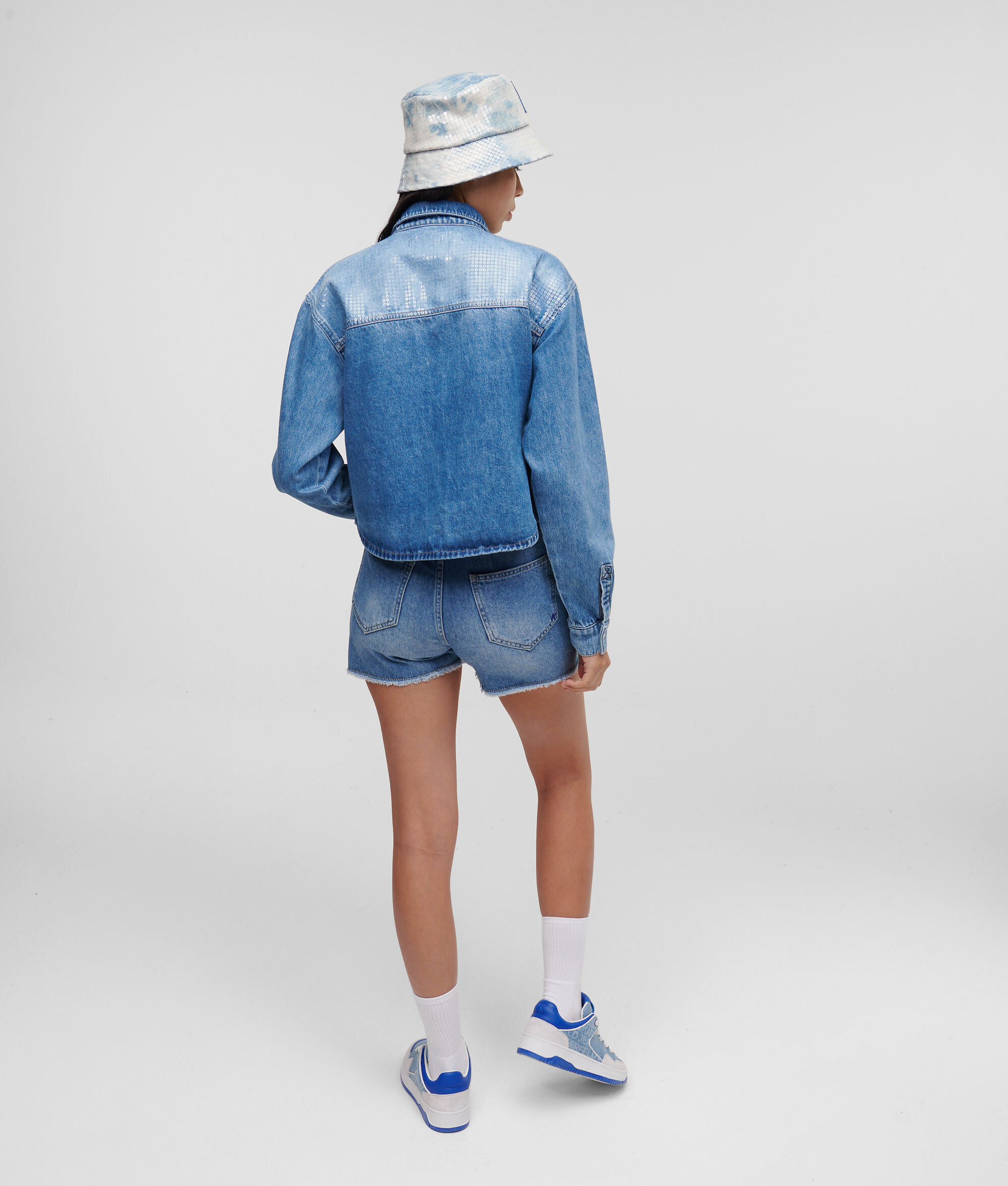 CHEMISE EN JEAN PAILLETTÉE OVERSIZE KLJ
