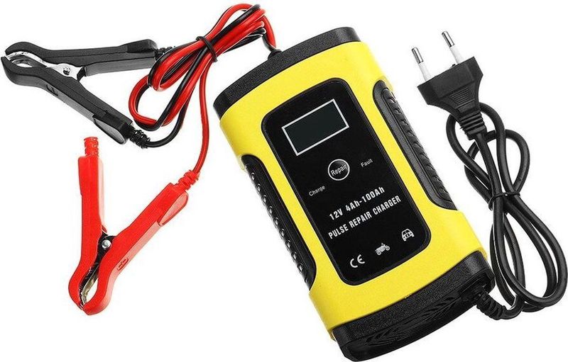 Acculader - Druppellader - 12V 6A - Reparatie Modus - Voor Auto Motor Scooter Boot Camper