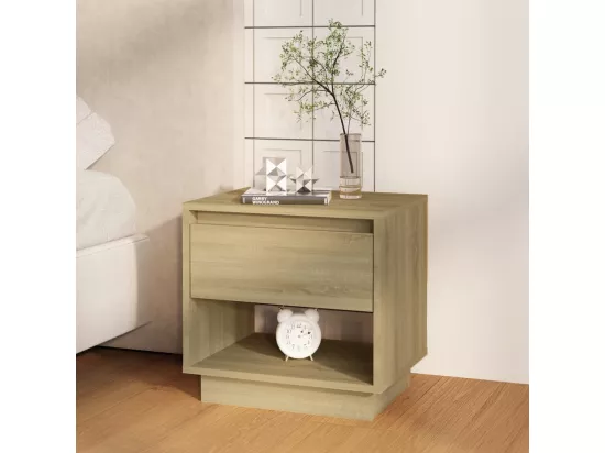 Table de chevet Chêne sonoma 45x34x44 cm Aggloméré
