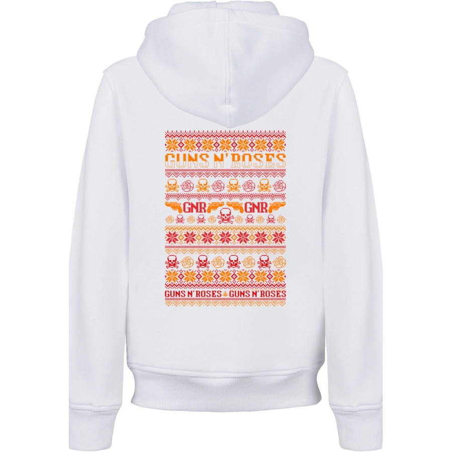 F4NT4STIC Hoodie Guns n' Roses Weihnachten Christmas weiß