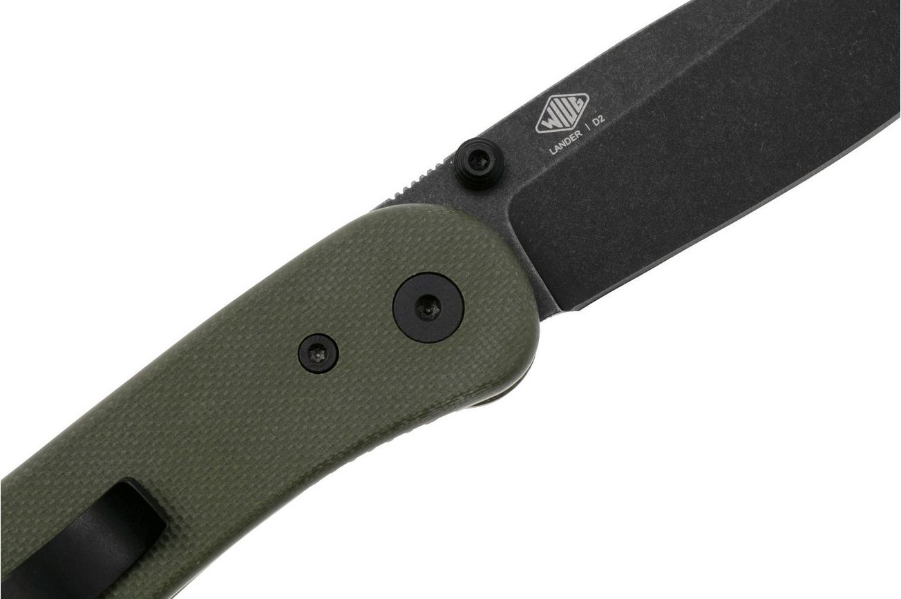 KNAFS Lander 1, KNAFS-00376, Black D2, OD Green G10 zakmes