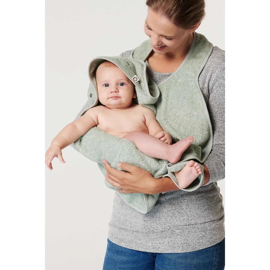Noppies Badecape Wearable hooded towel 110cm Puritan Gray