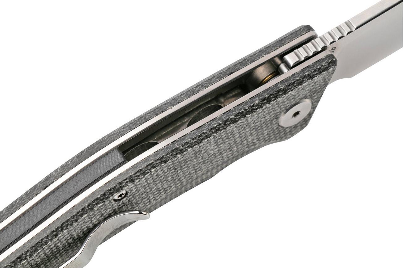 Bestech Cubis BG42A Stonewashed & Satin, Black Micarta, zakmes