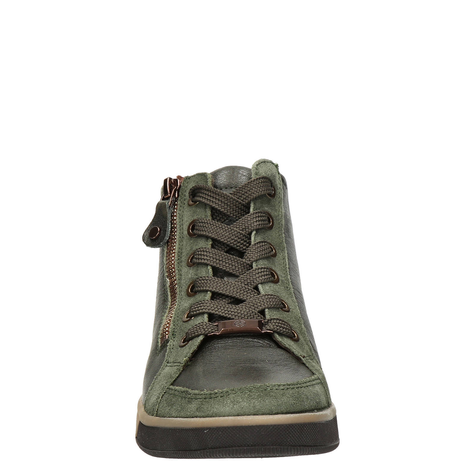 Ara Rom  leren veterschoenen groen