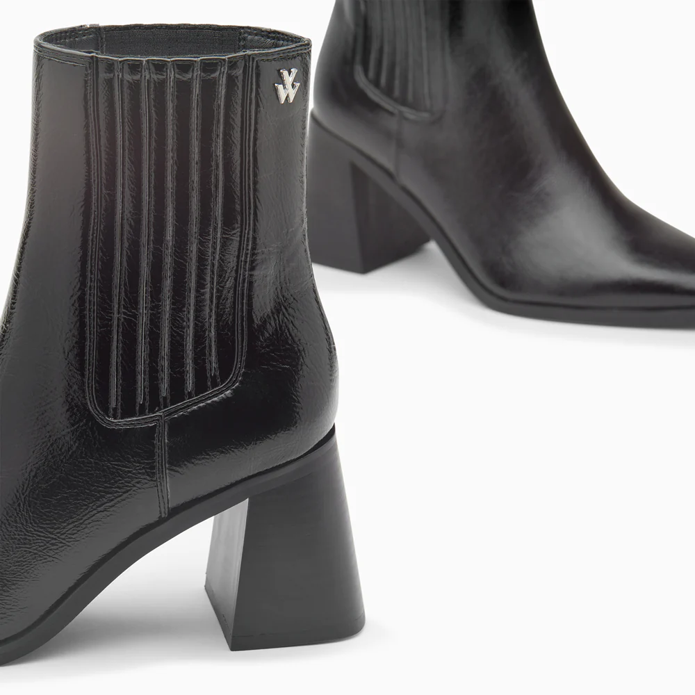 Bottines-Bottines montantes Taylor noires à talon trapèze