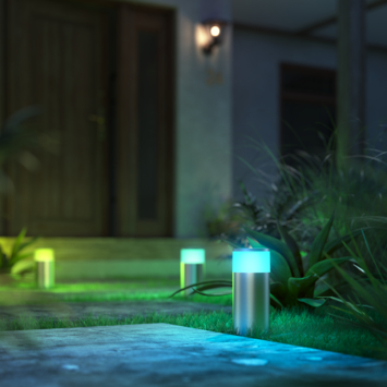 Philips HUE outdoor tuinsokkel Calla RVS