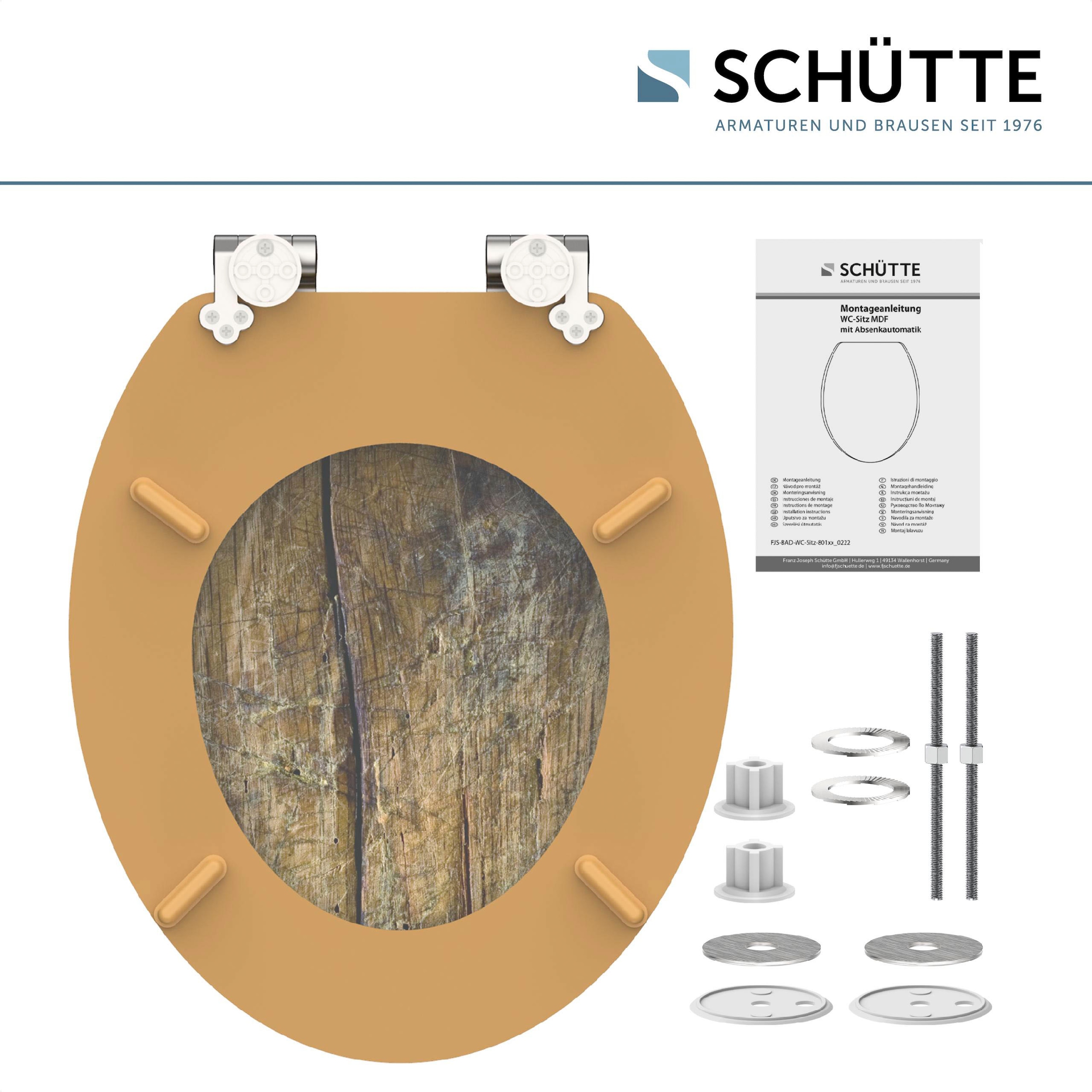 Schütte WC-Sitz »Solid Wood« mit Absenkautomatik und Holzkern, MDF