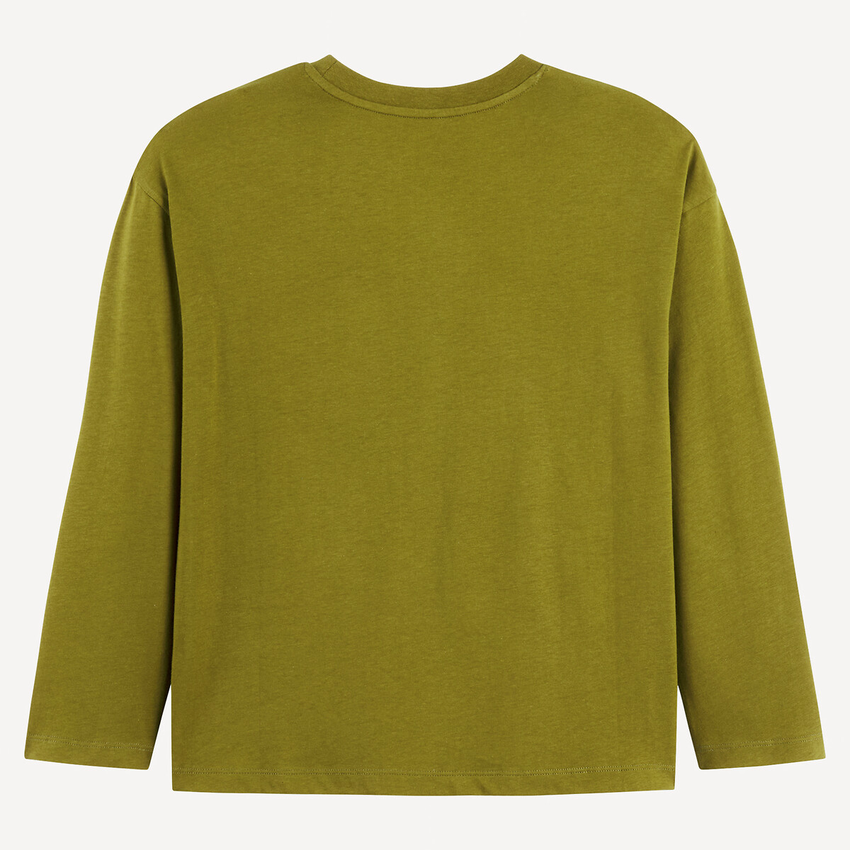 COLEÇÕES LA REDOUTE<br>Camiseta de manga comprida oversized com estampa na frente