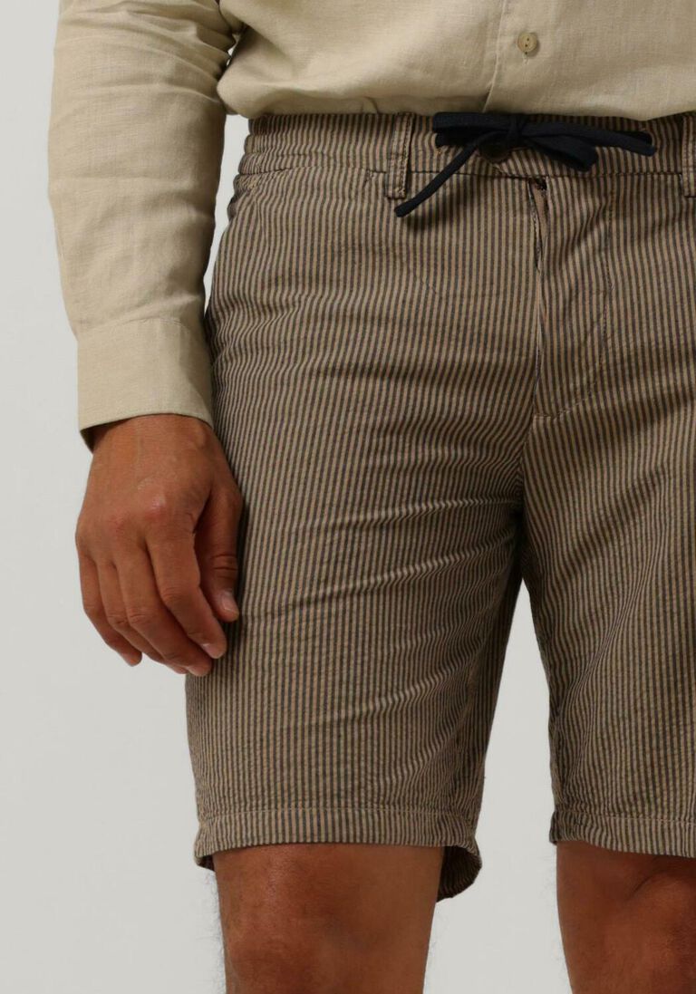 DSTREZZED bruine dstrezzed korte broek lancaster jogger shorts seersucker stripe