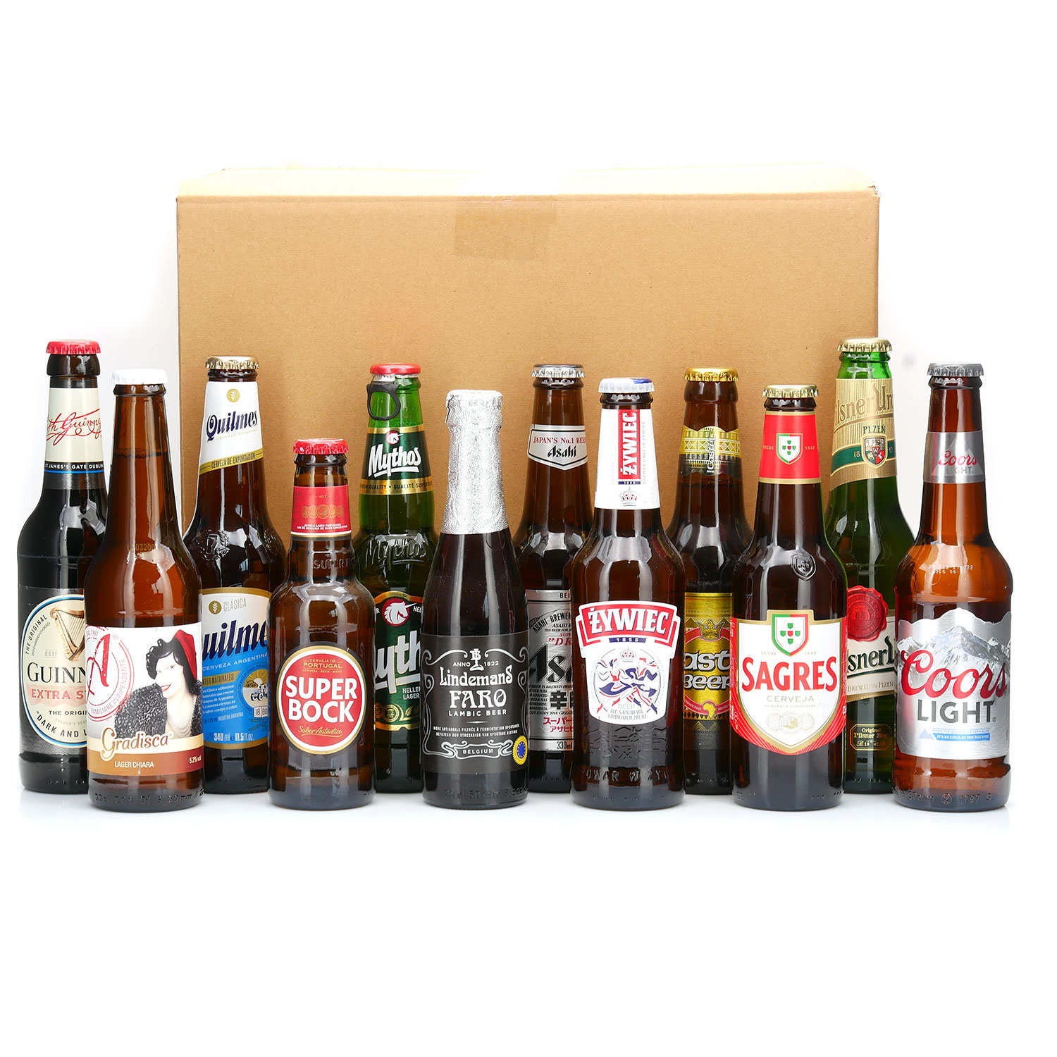 Coffret cadeau de 12 bières du monde