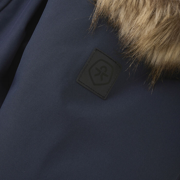 Color Kids Coverall W. Fake Fur Total eclipse