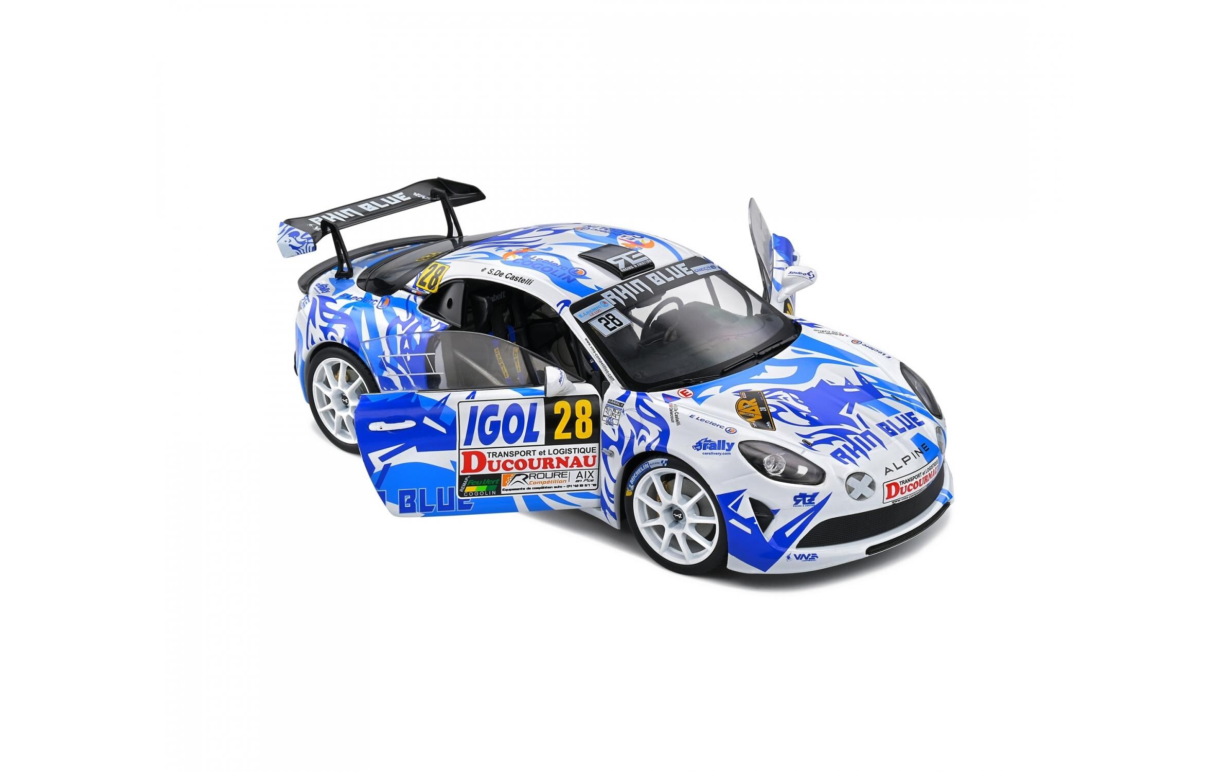 Rennwagen Alpine A110 Rallye #28, 1:18Detailgetreues Modellauto für Sammler im Massstab 1:18