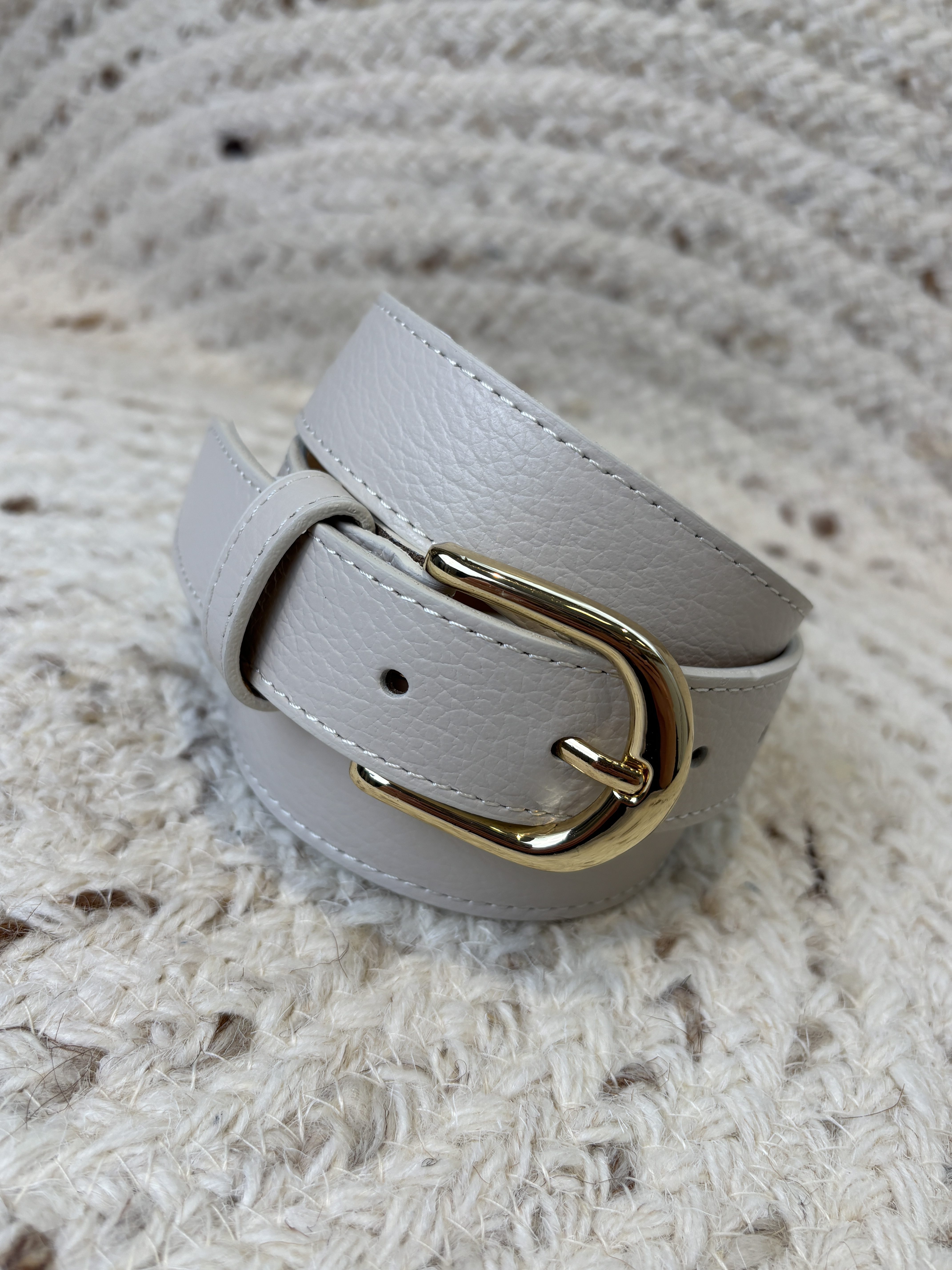 Bowie Riem - Leer Glad - Ecru