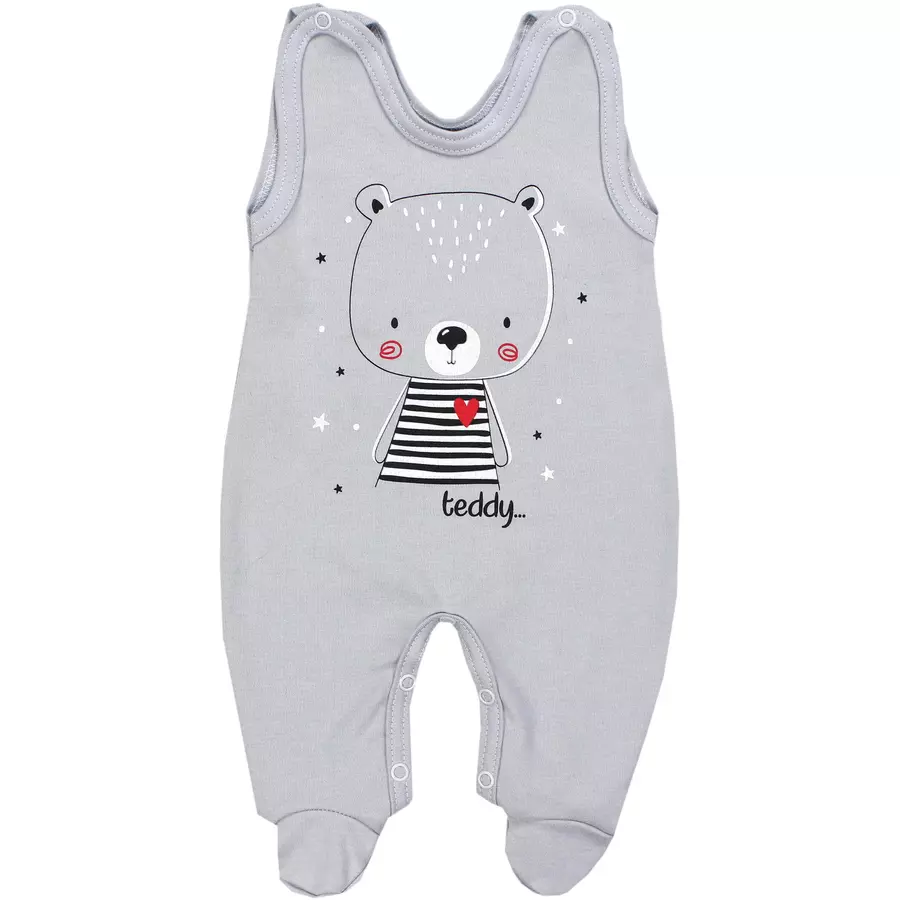 TupTam Baby Strampler mit Aufdruck Spruch 5er Pack graugrün
