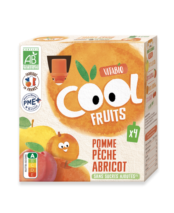 COOL FRUITS POMME PÊCHE ABRICOT