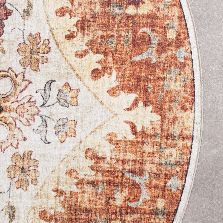 Rond vintage buitenkleed - Santo Mandala Terra