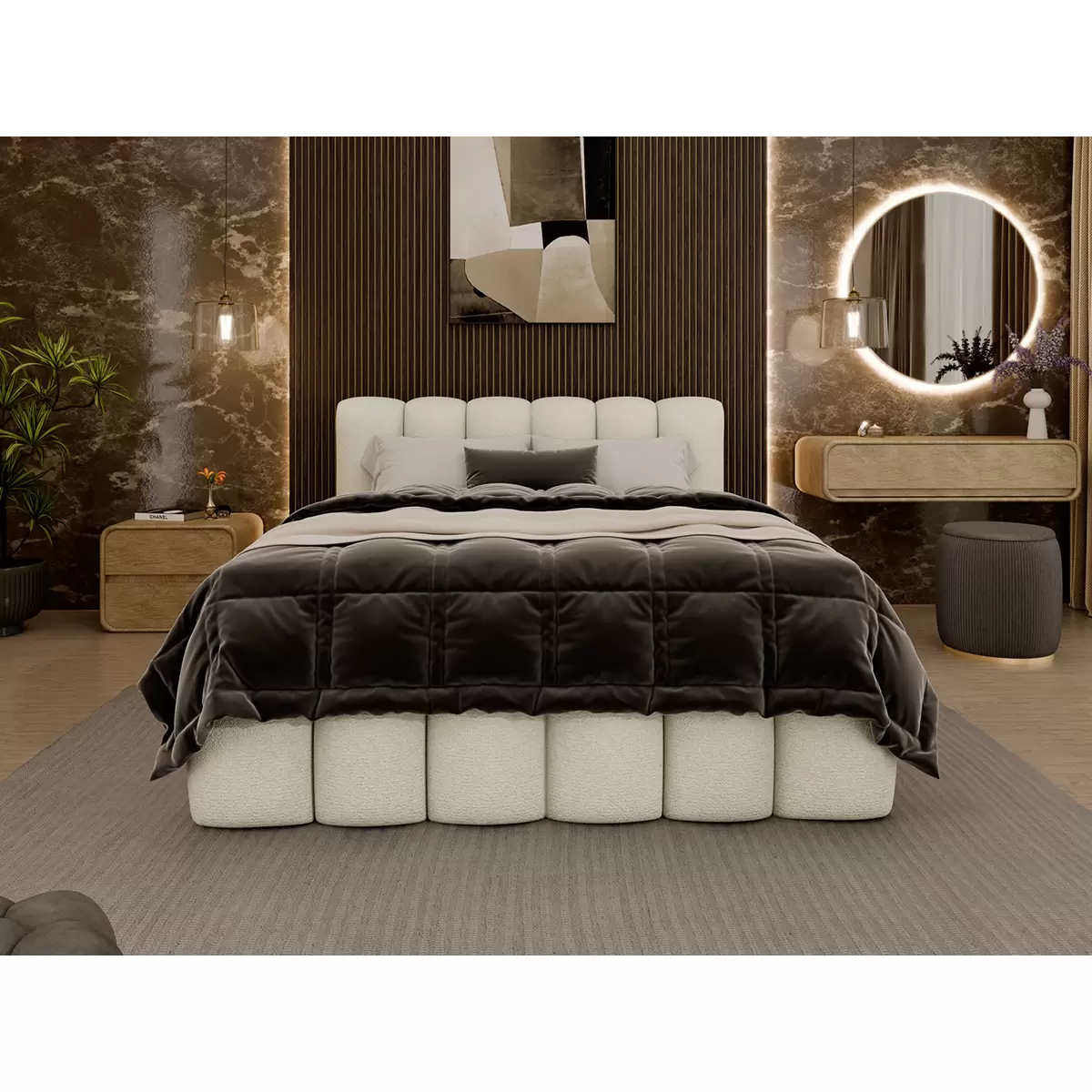 Polsterbett Nobo 140x200 Beige